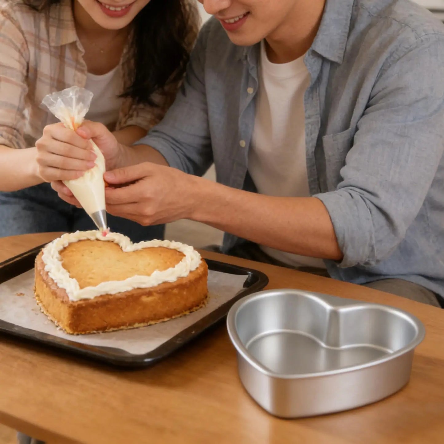 Heart Shaped Cake Pan 6/8/10 Inch Removable Bottom Baking Pan Aluminum Alloy Chocolate Cake Bread mold Kitchen Bakeware Tools
