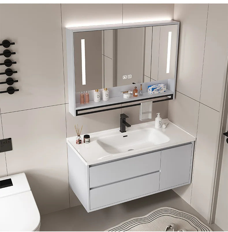 bathroom cabinet combination ceramic basin integrated basin washbasin washbasin cabinet Customizable