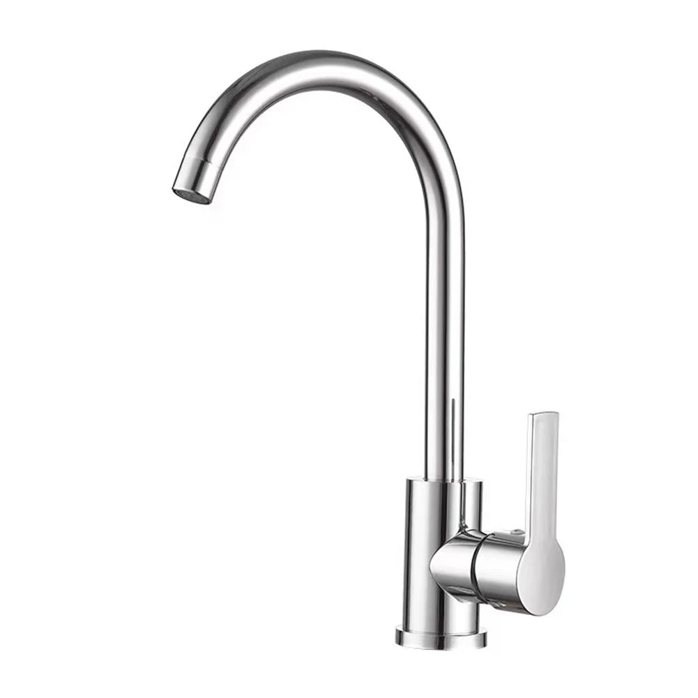 Kitchen Bathroom  Faucet Polished  Chrome Plated  Swivel Basin  Sink Cold Hot Mixer Water Tap Deck Mounted Bathroom Faucet